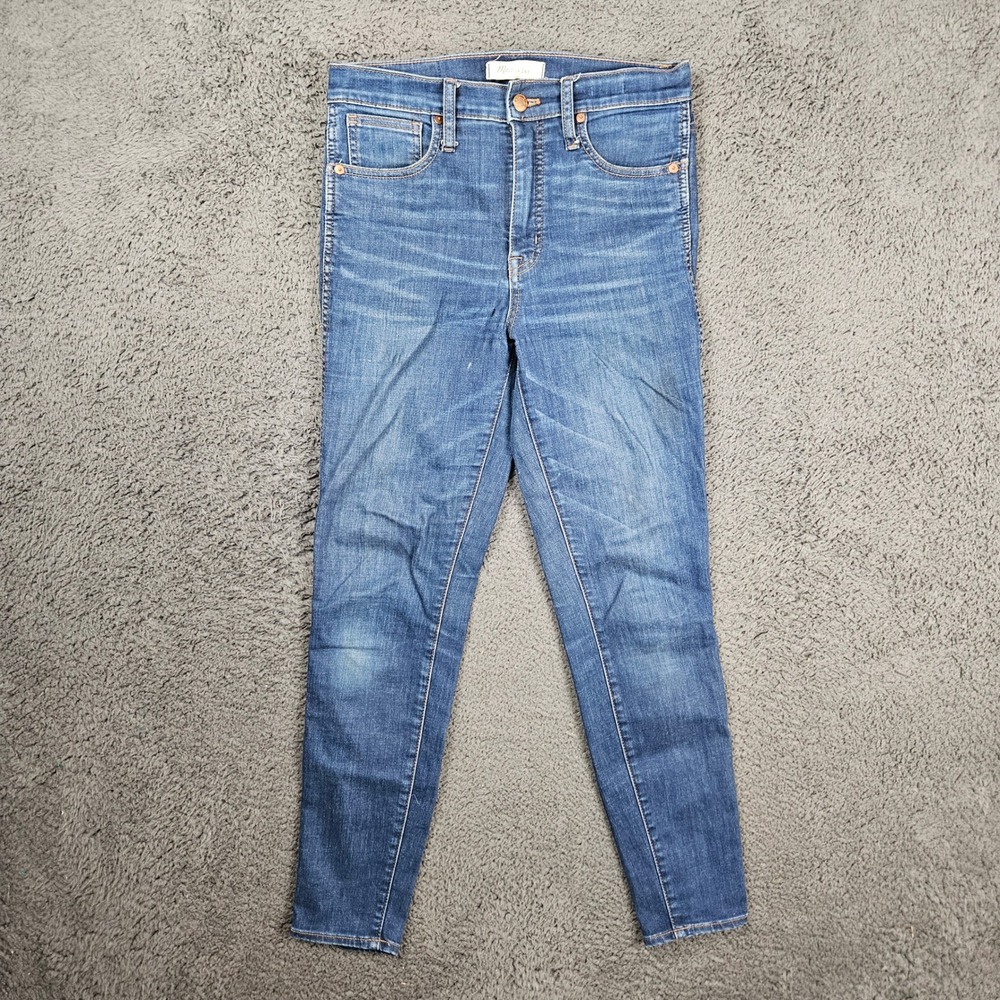 Madewell 10 High-Rise Skinny Jeans Size 27 Medium Blue Wash Stretch Denim